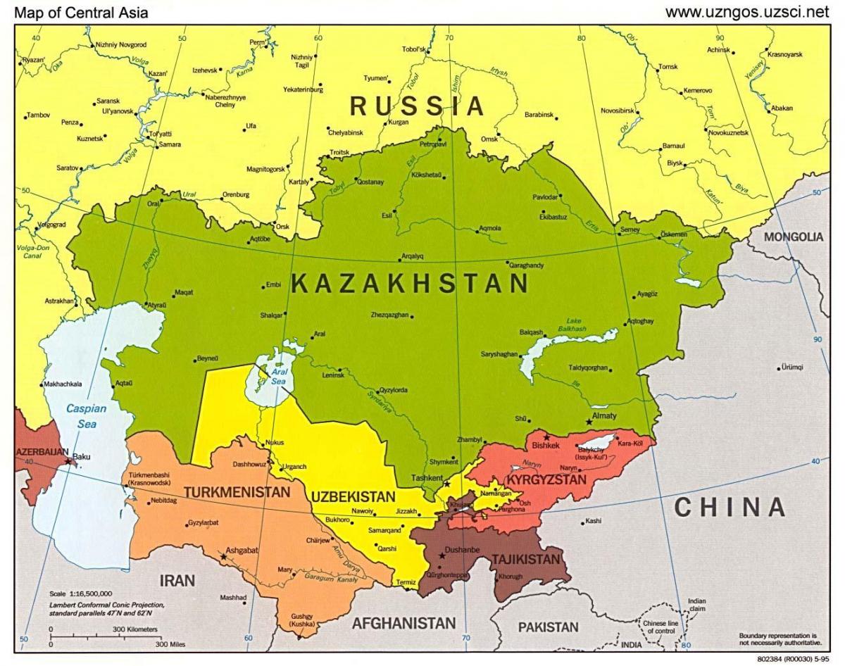 Karte von Kasachstan Karte Asien