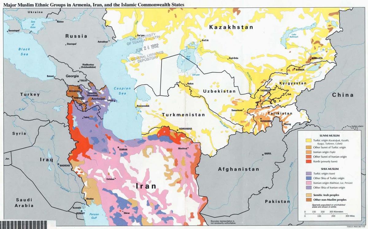 Karte von Kasachstan religion