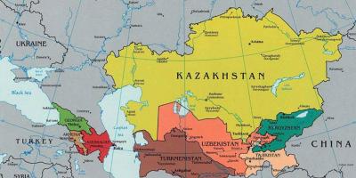 Landkarte Kasachstan umliegenden Ländern